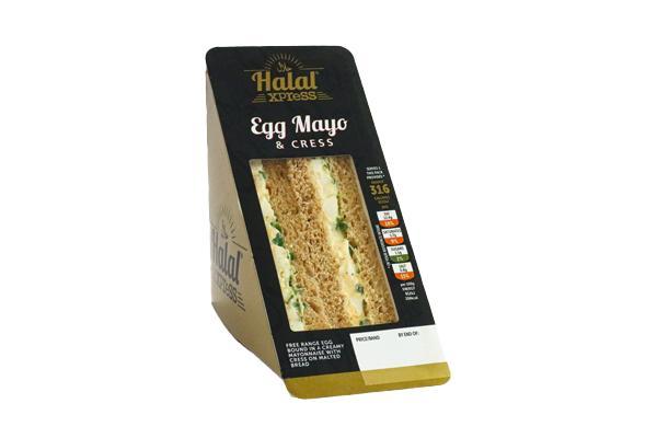 Halal wedge - egg mayonnaise (packed lunch option 2) V