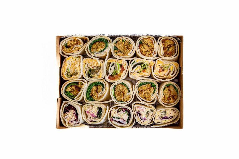 Classic vegetarian wrap platter (serves 5)