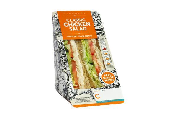 Classic chicken salad on malted (packed lunch option 3)