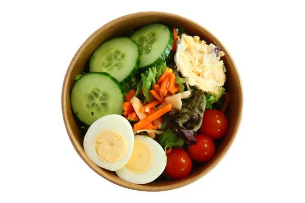 Egg-streamly cheesy salad