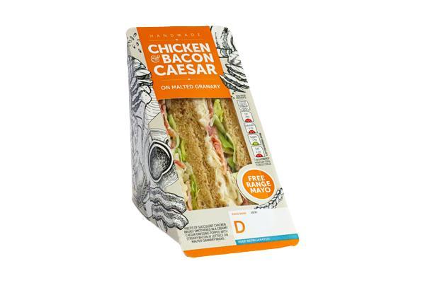 Chicken caesar on malted (packed lunch option 3)