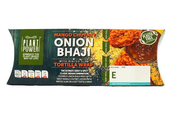 Vegan onion bhaji wrap (packed lunch option 4) VG