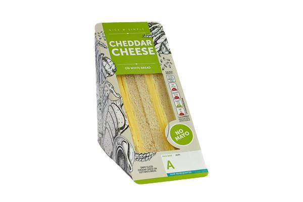 Simply cheese on white (packed lunch option 1) NM,V
