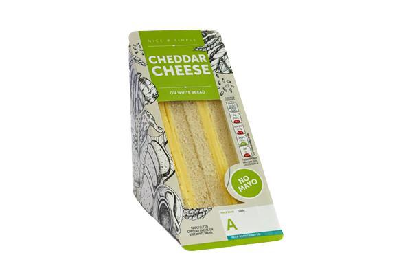 Simply cheese on white (packed lunch option 1) NM,V