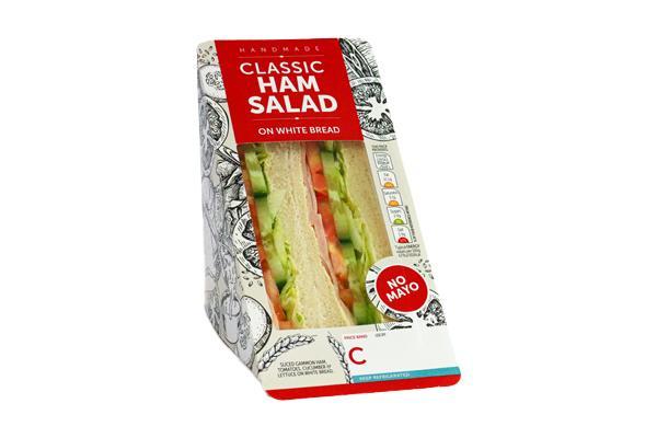 Classic ham salad on white (packed lunch option 3) NM