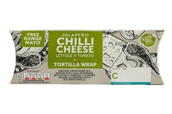 Jalapeno pepper & cheese wrap (packed lunch option 3) V