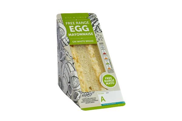 Egg mayo on white (packed lunch option 1) V